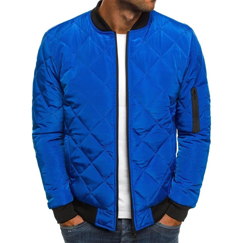 Senigallia Quilted Bomber Jacket - Blue