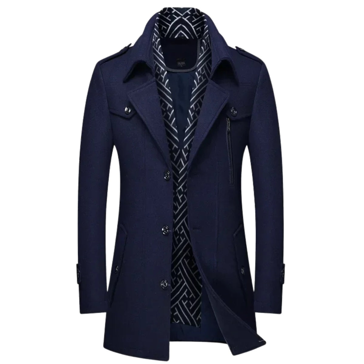 Seravezza Single-Breasted Overcoat - photo 1