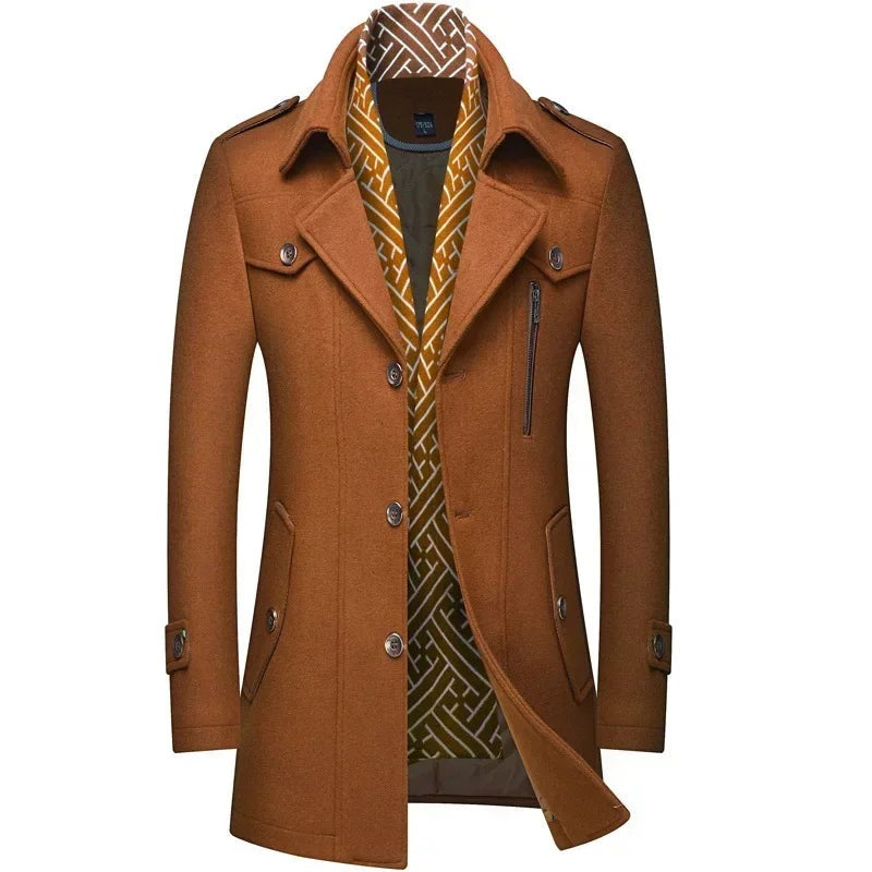 Seravezza Single-Breasted Overcoat - Brown