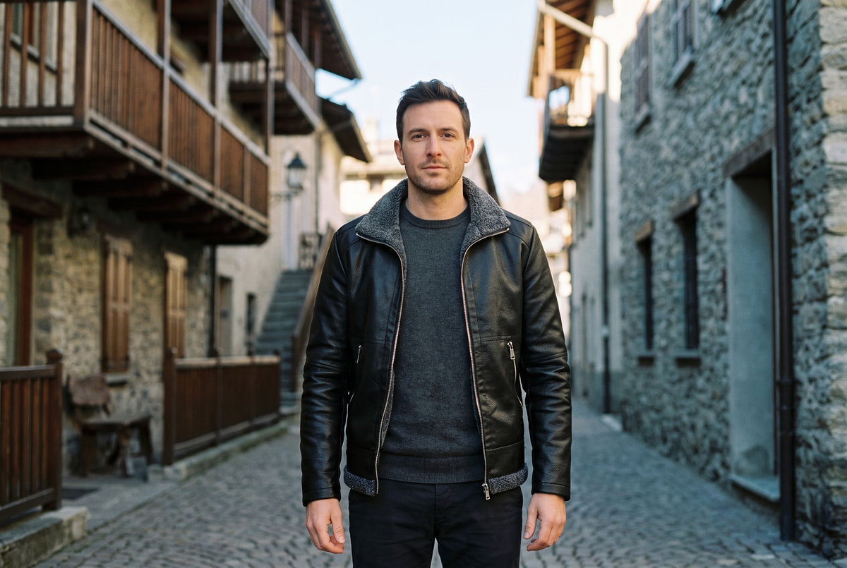 Kožená bunda Sestri s flísovou podšívkou