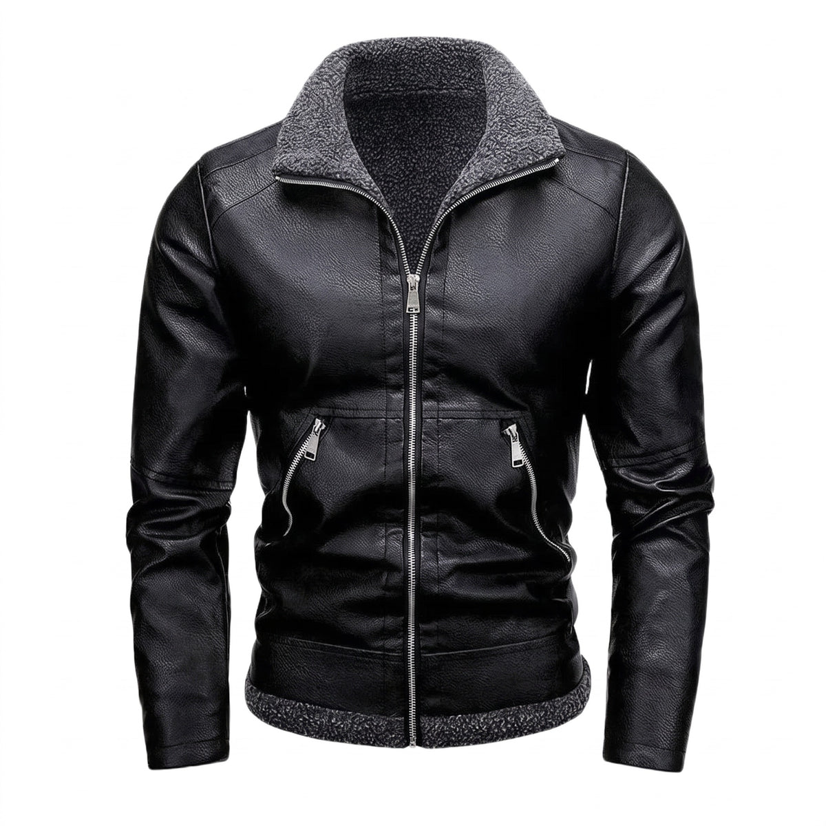Sestri Fleece-Lined Leather Jacket - cover