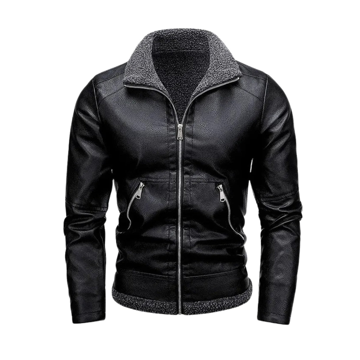 Sestri Fleece-Lined Leather Jacket - photo 1