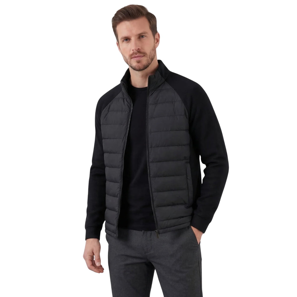 Settala Knit-Sleeve Quilted Jacket - photo 1