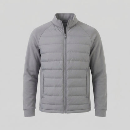 Settala Knit-Sleeve Quilted Jacket - Grey