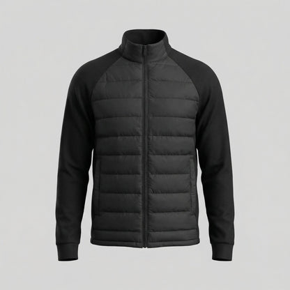 Settala Knit-Sleeve Quilted Jacket - Black