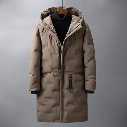 Siderno Long Hooded Padded Coat - Khaki