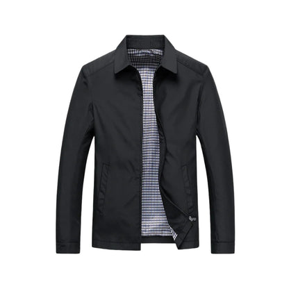 Siracusa Check-Lined Zip Jacket - Black