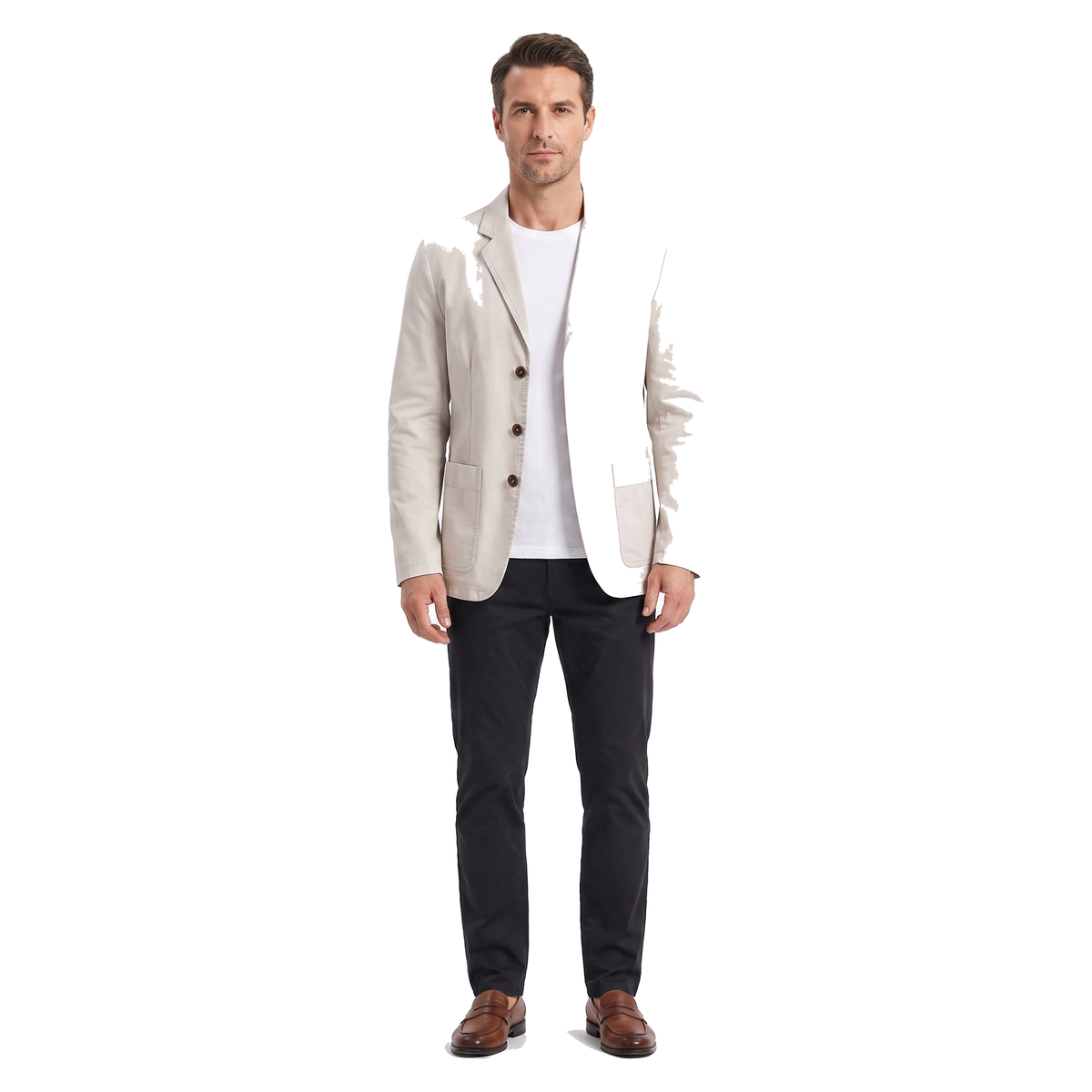 Sirmione Cotton Blazer - onmodel