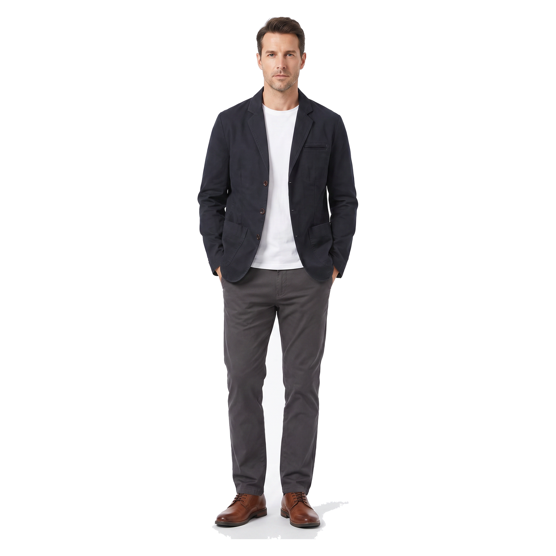 Sirmione Cotton Blazer - onmodel