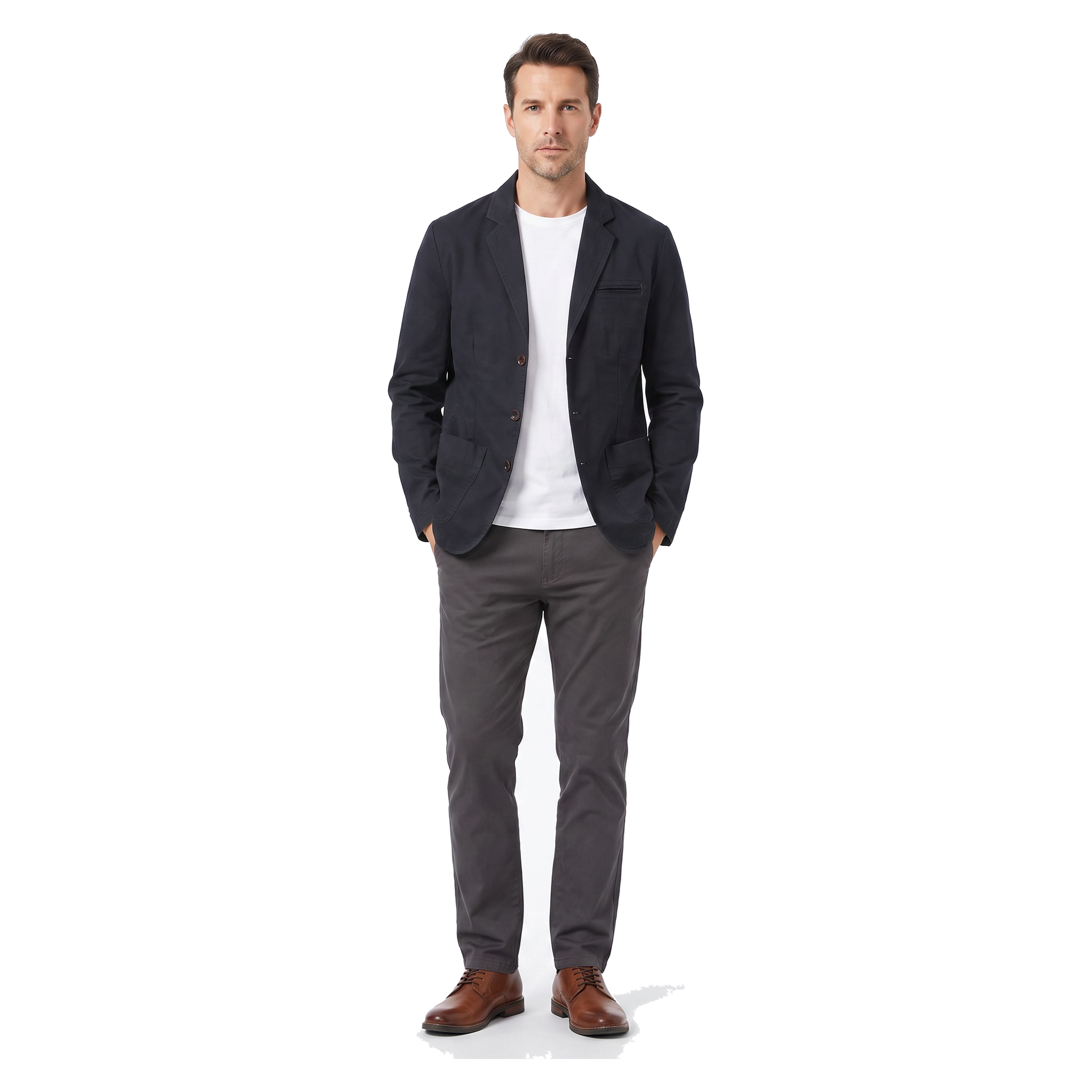 Sirmione Cotton Blazer - onmodel