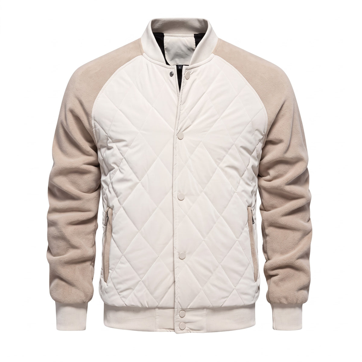 Soave Contrast-Sleeve Quilted Bomber Jacket - cover