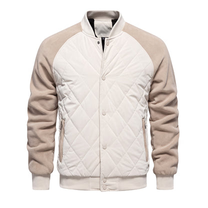 Soave Contrast-Sleeve Quilted Bomber Jacket - cover