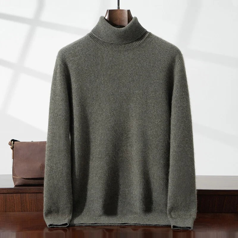 Spoleto Cashmere Turtleneck - Green