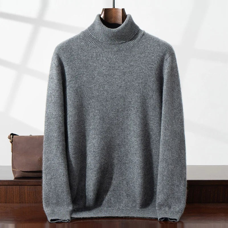 Spoleto Cashmere Turtleneck - Dark Grey