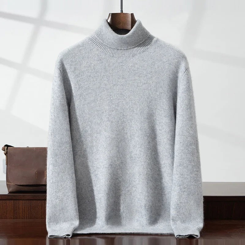 Spoleto Cashmere Turtleneck - Light Grey