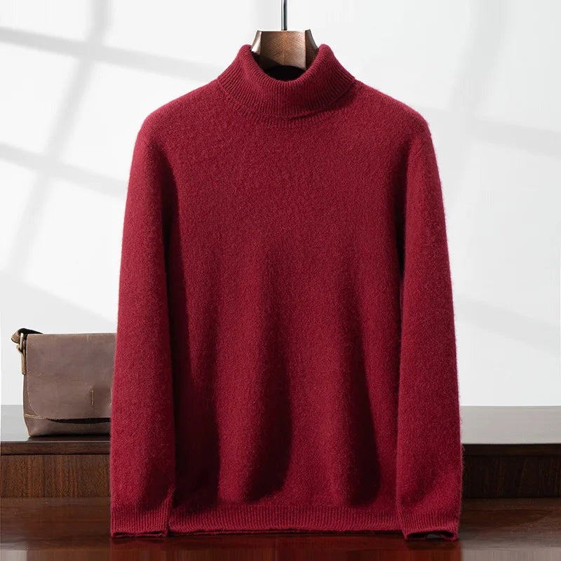 Spoleto Cashmere Turtleneck - Red