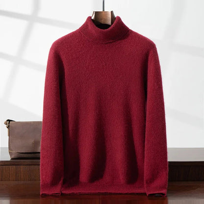 Spoleto Cashmere Turtleneck - Red