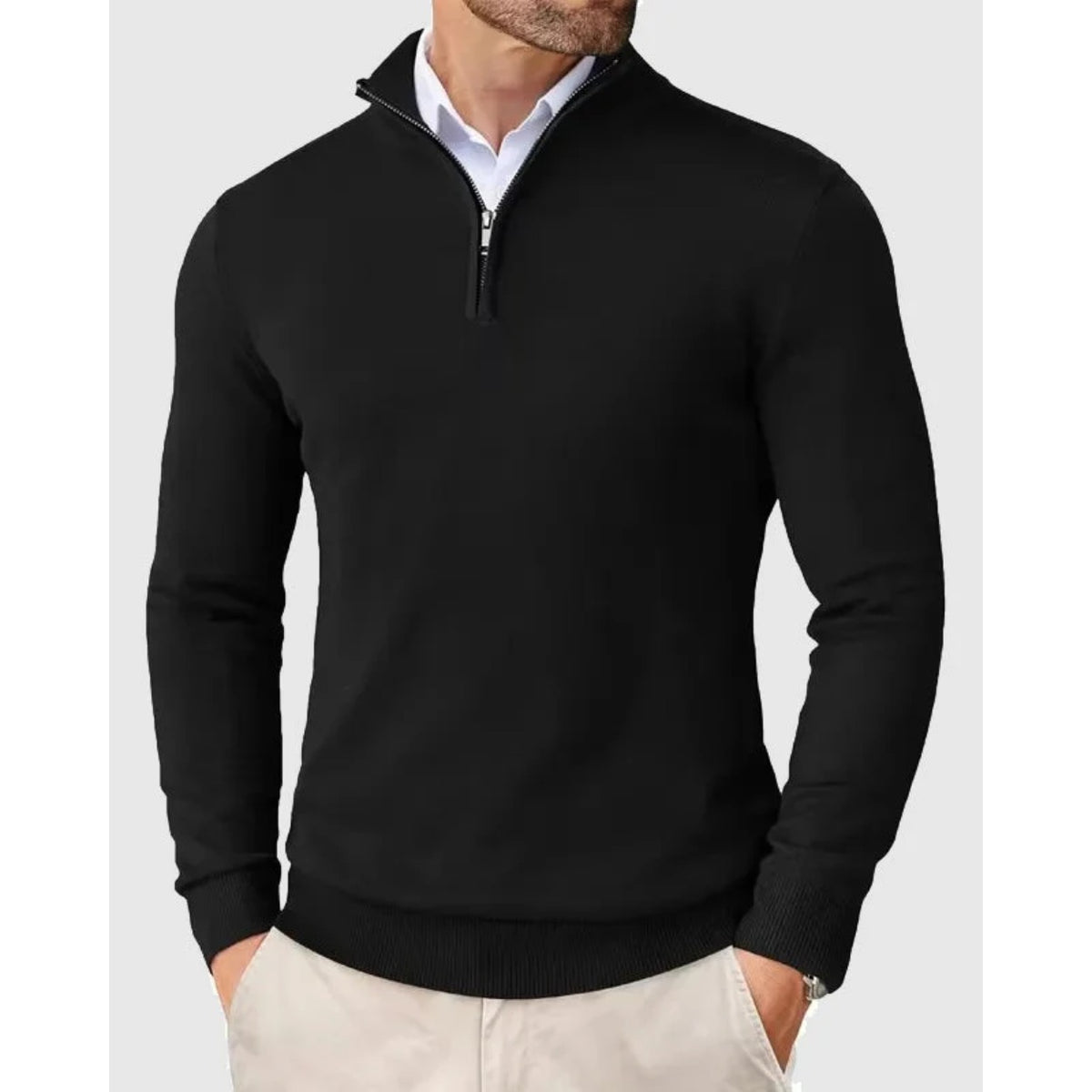 Stintino Zip Sweater - Black