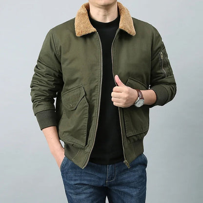 Subiaco Fleece-Lined Bomber Jacket - Green
