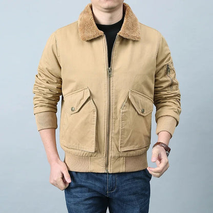 Subiaco Fleece-Lined Bomber Jacket - Khaki