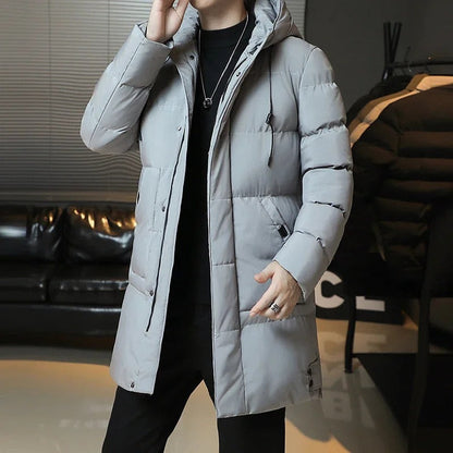 Tarvisio Long Hooded Puffer Coat - Grey