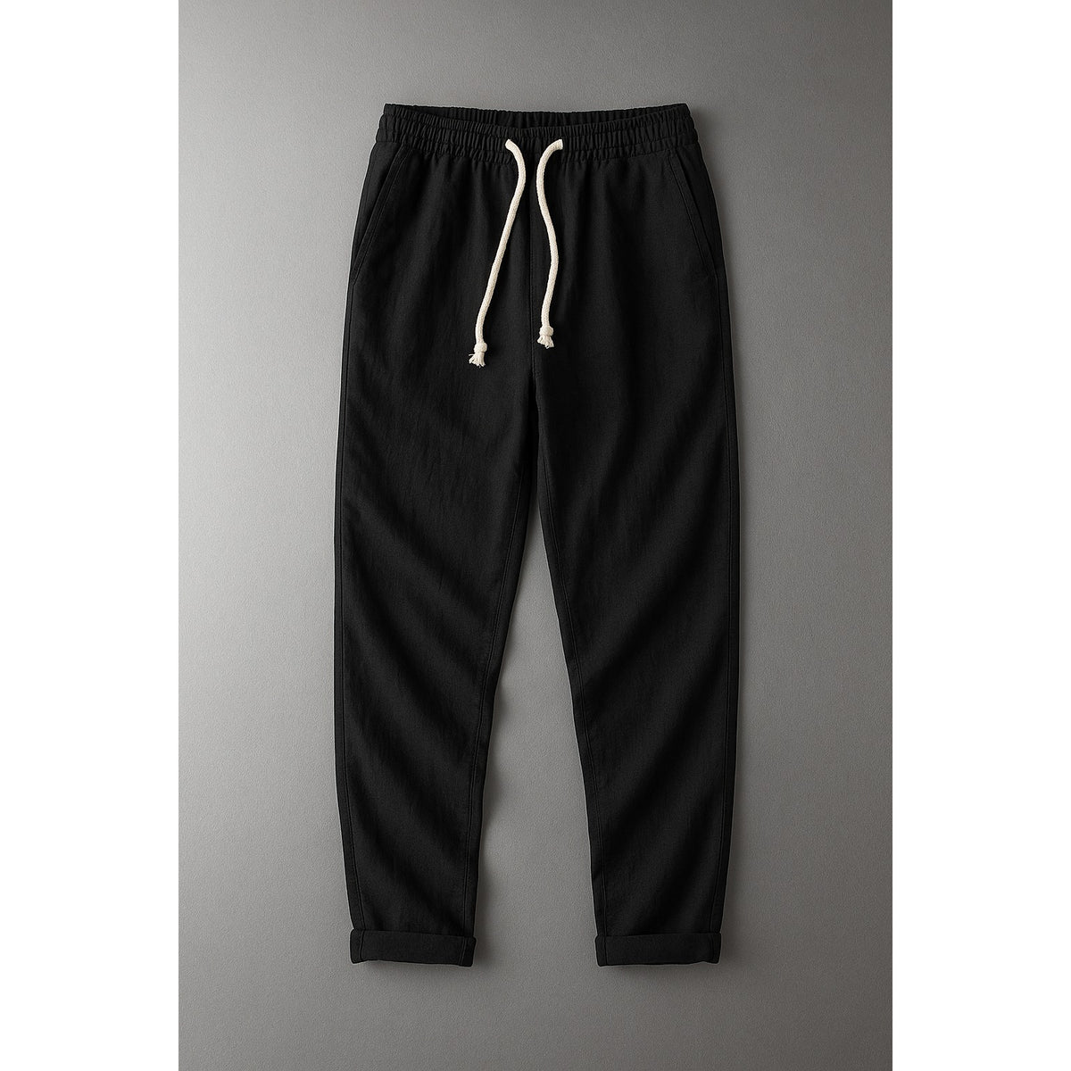 Tellaro Linen Pants - Black
