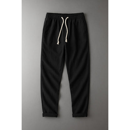 Tellaro Linen Pants - Black