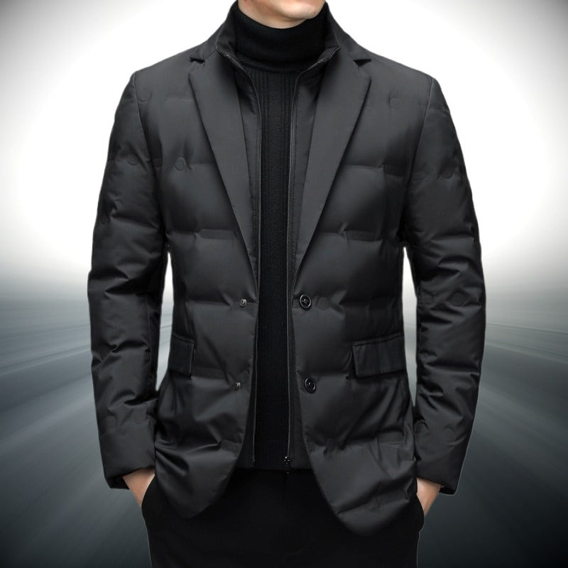 Terrasini Quilted Padded Blazer - Black