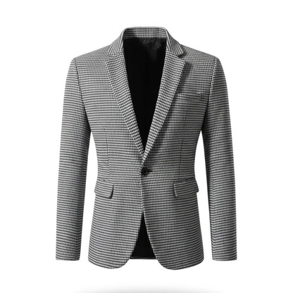 Tolentino Micro-Check Blazer - Light Grey