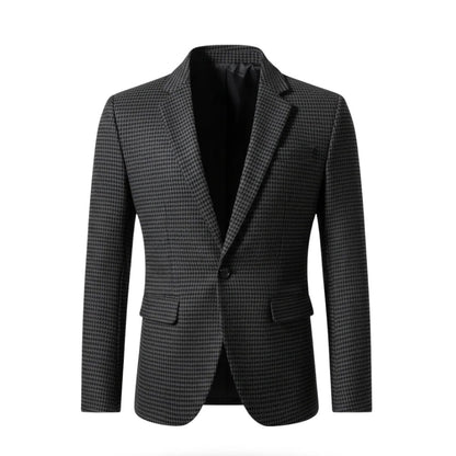 Tolentino Micro-Check Blazer - Dark Grey