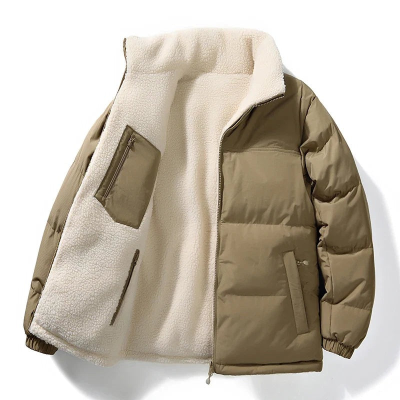 Torrile Reversible Fleece Puffer Jacket - Green