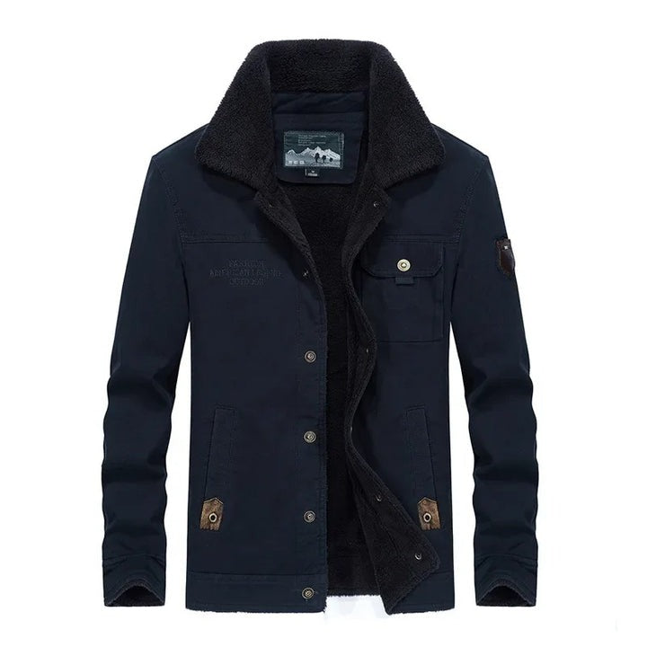 Tortona Fleece-Lined Field Jacket - Navy Blue