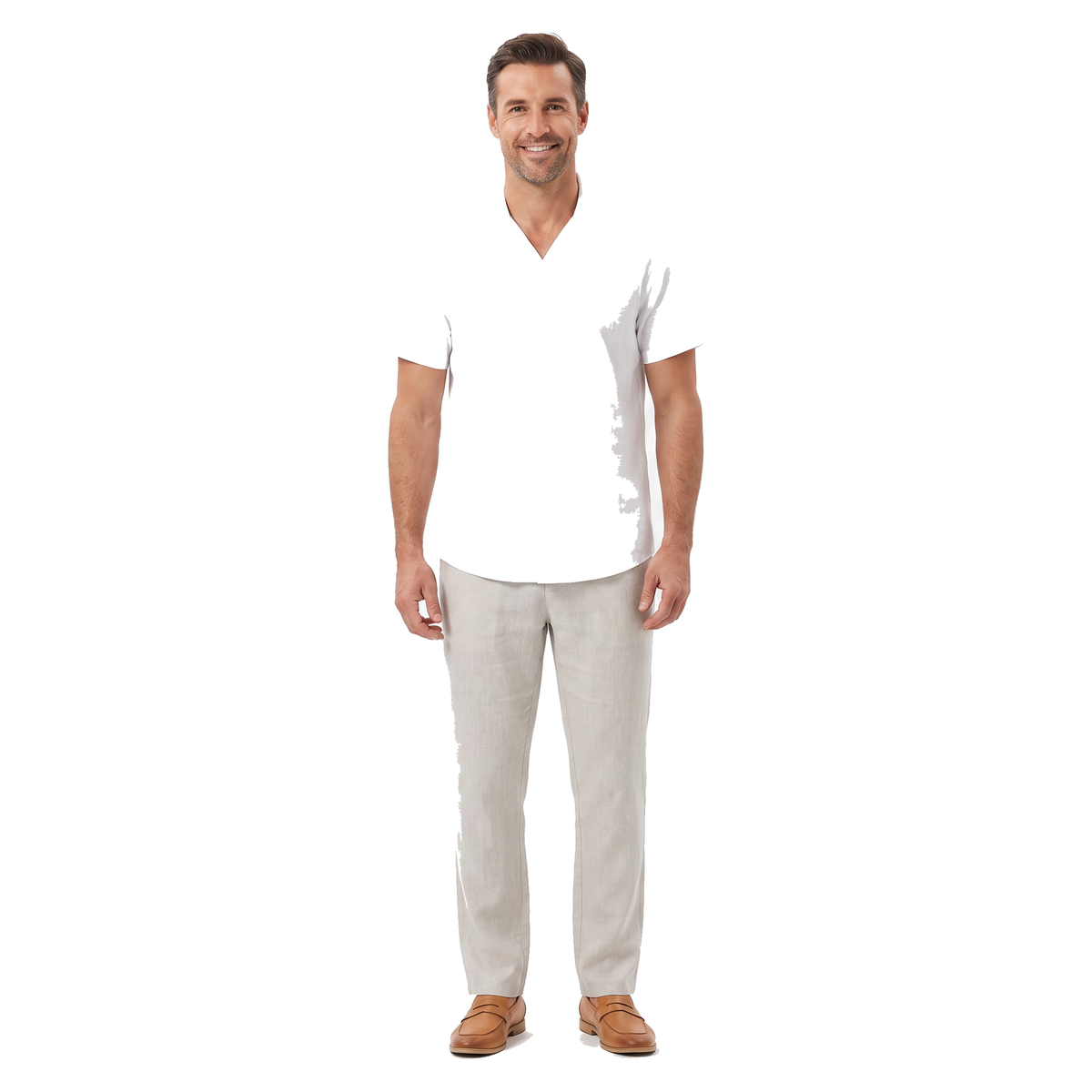 Tropea Linen Shirt - onmodel