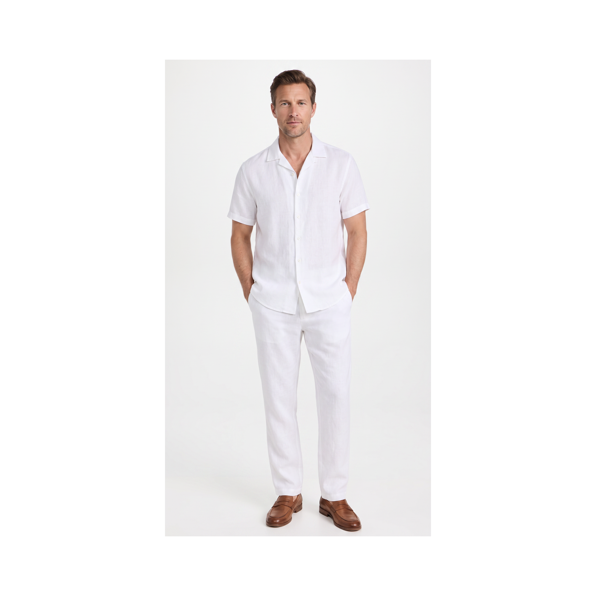 Tropea Linen Shirt - onmodel