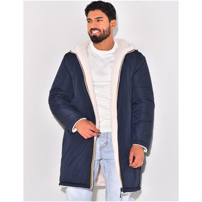 Tuscania Long Hooded Parka - Blue