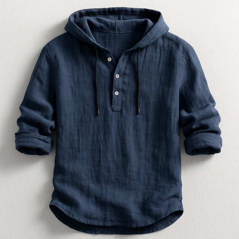 Udine Hooded Knit - Navy Blue