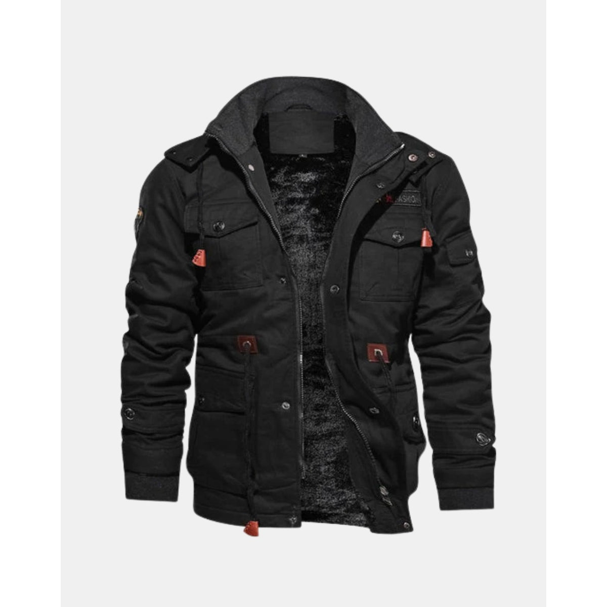 Umbertide Fleece-Lined Field Jacket - Black