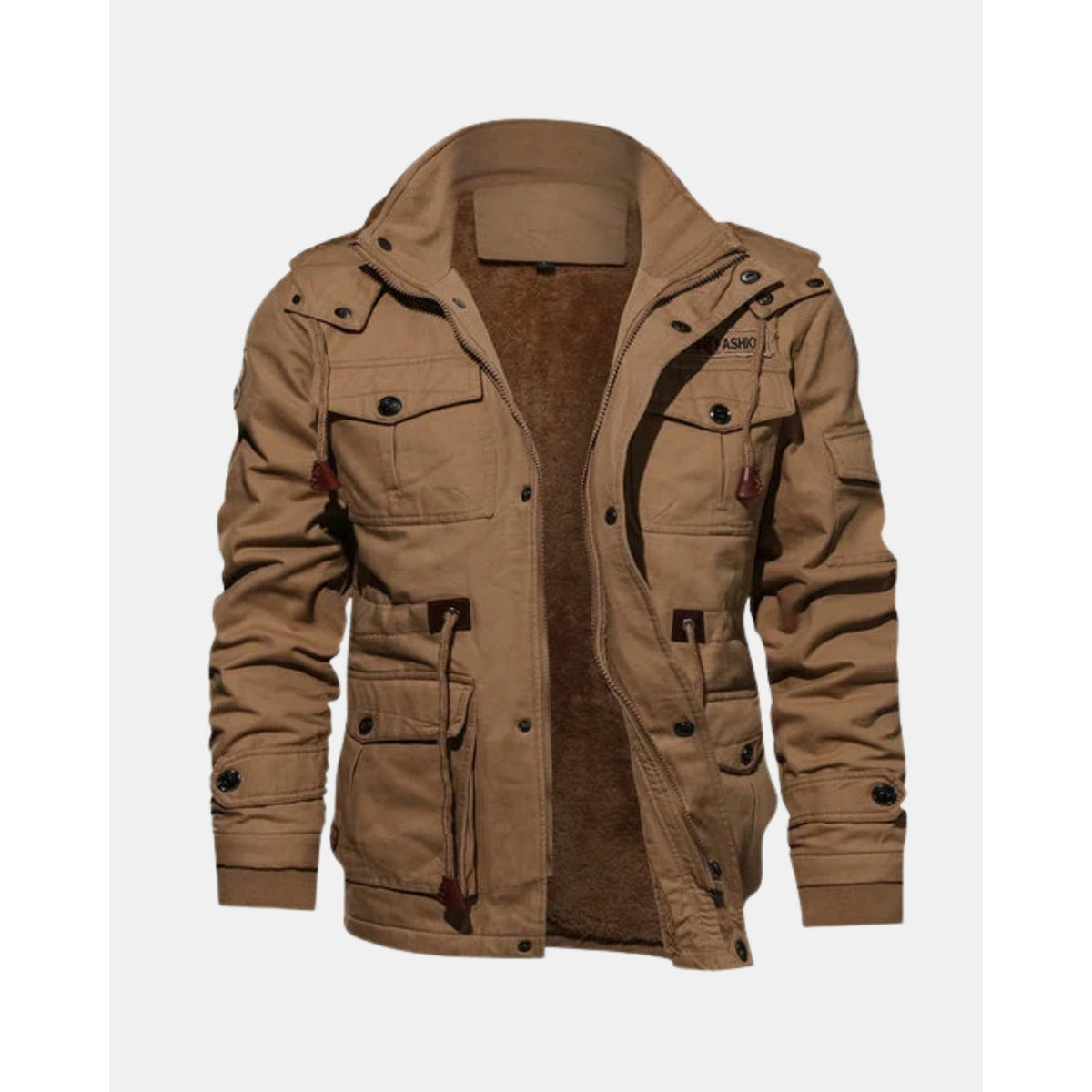 Umbertide Fleece-Lined Field Jacket - Khaki