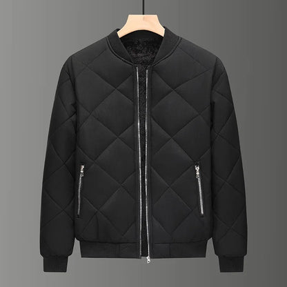 Valdagno Quilted Fleece-Lined Bomber Jacket - Black