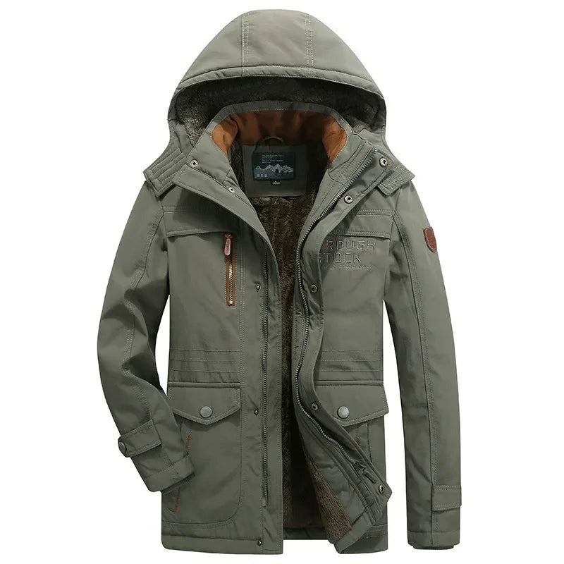 Valmadrera Hooded Padded Winter Jacket - Green