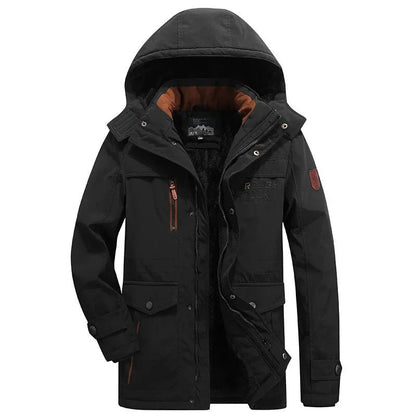 Valmadrera Hooded Padded Winter Jacket - Black