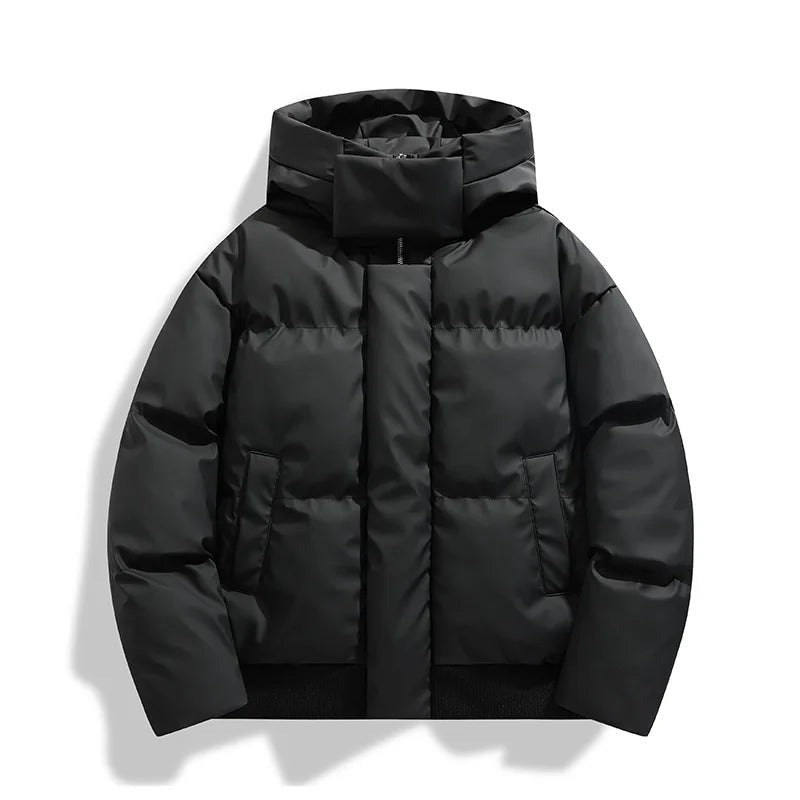 Varallo Hooded Winter Puffer Jacket - Black