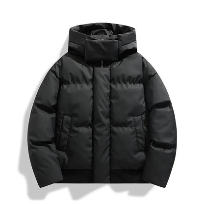 Varallo Hooded Winter Puffer Jacket - Black
