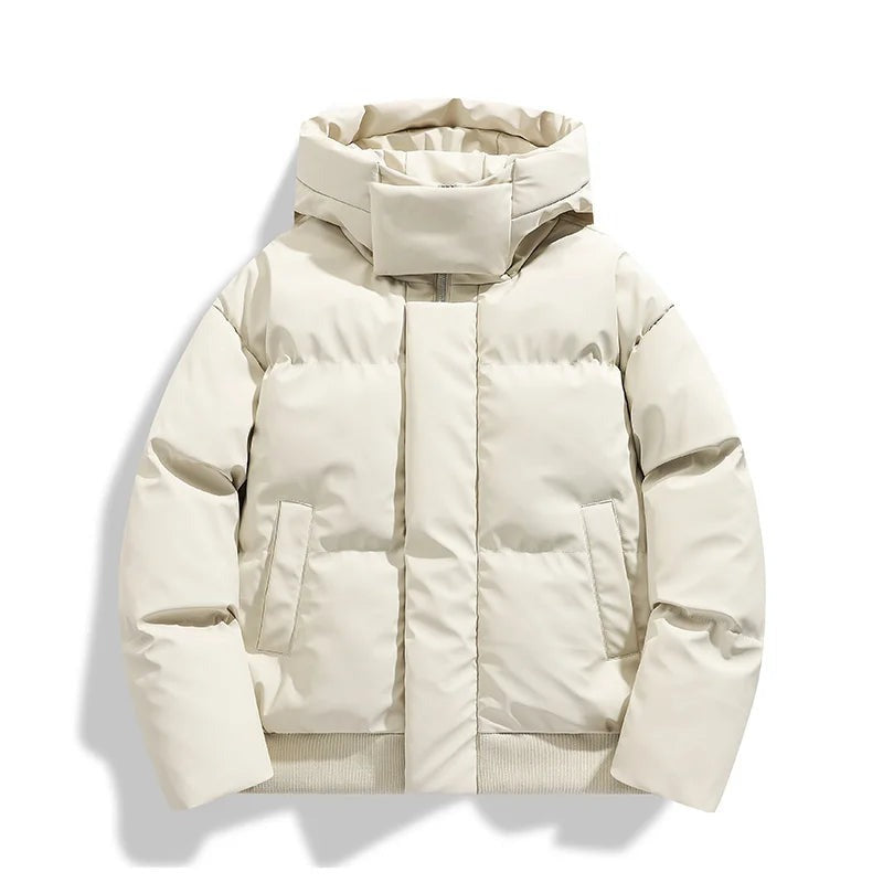 Varallo Hooded Winter Puffer Jacket - Beige