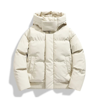 Varallo Hooded Winter Puffer Jacket - Beige