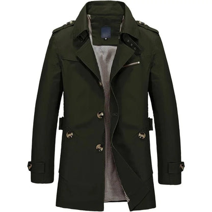 Varazze Single-Breasted Trench Coat - Green