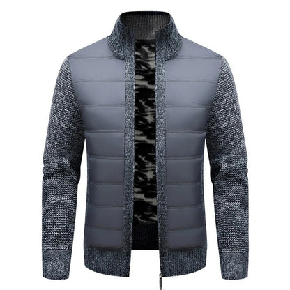 Vasto Quilted Knit Hybrid Jacket - Dark Grey