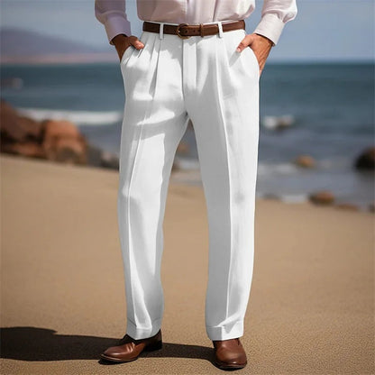 Vercelli Linen Pants - White