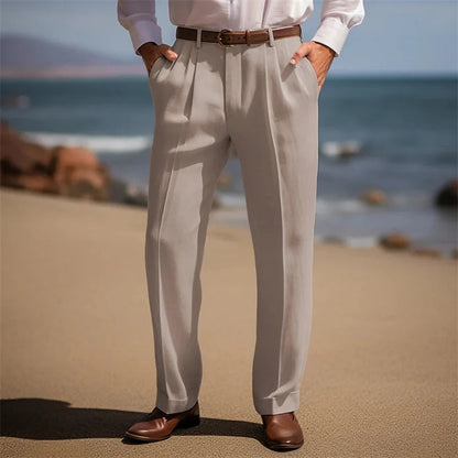 Vercelli Linen Pants - Khaki