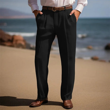 Vercelli Linen Pants - Black